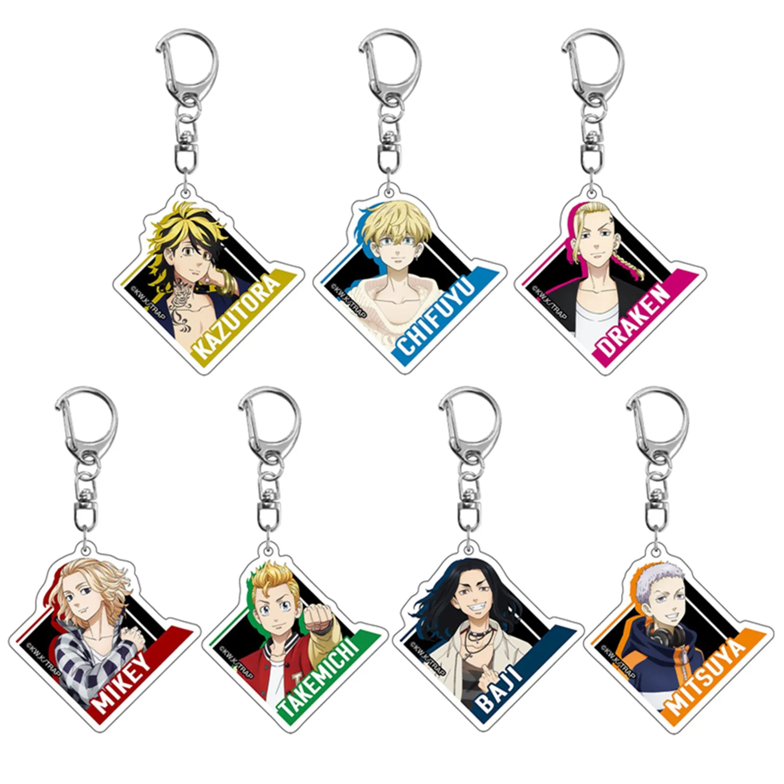 96 Styles Tokyo Revengers Anime Cosplay Keychain Manjiro Ken Takemichi Hinata Atsushi Chibi Kawaii Key Chain