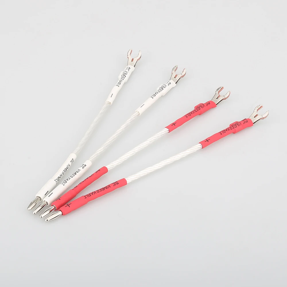 Audiocrast8AGSilverPlatedJUMPERLINKSPerformanceSpeakerCable4x