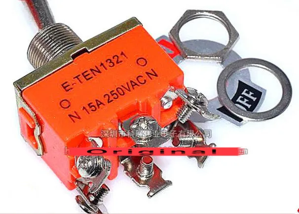 10 шт. E-TEN1321 вкл-вкл 2 положения 6 контактов тумблер 15 А 250 В переменного тока