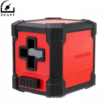 

635nm Red Laser Level 2 Line Self Leveling Horizontal Vertical Cross Line Laser 360° Rotary Mount Base Soft Carrying Bag