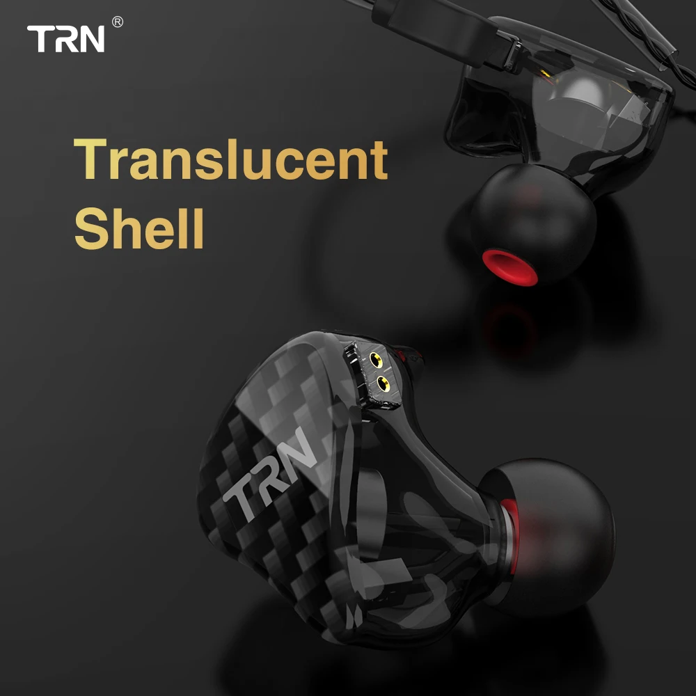 TRN H2 наушники вкладыши динамический привод монитор спортивные для бега бас HIFI