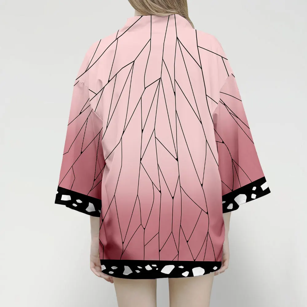 cowboy cosplay Demon Slayer Cosplay Costume Kimetsu no Yaiba 3D Printed Kimono Kisatsutai Cloak Agatsuma Zenitsu Tops Coats Halloween Party simple halloween costumes