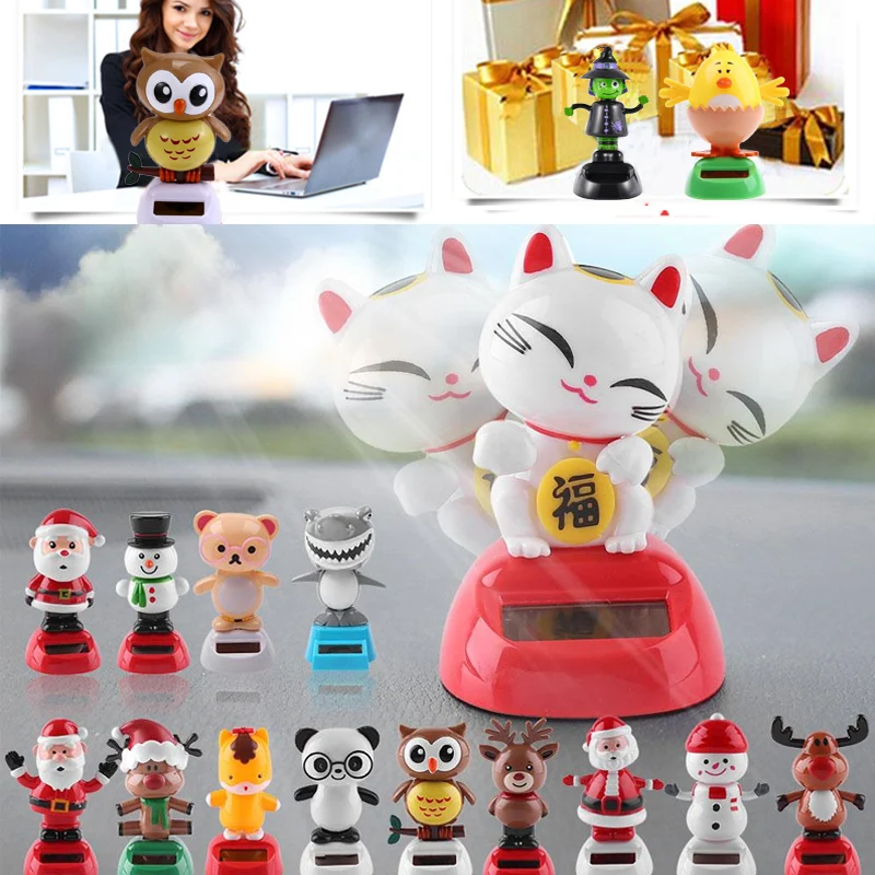Solar Toy Car Decoration Animal Solar Car Toy for Christmas Gift
