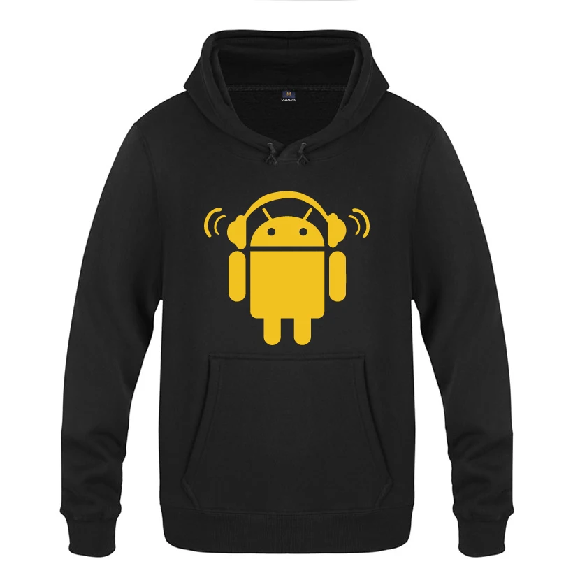 HEY HUAT Android Пародия Забавные толстовки мужские мужские пуловеры флисовые толстовки с капюшоном - Цвет: HEY HUAT