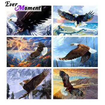 

Ever Moment Diamond Painting Eagle Animal Embroidery Full Square Resin Drill Wall Decoration Paint By Diamond Gift S2F2688