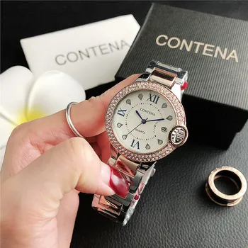 

CONTENA Quartz Watch Women's Diamond Face Fashion Electronic Watch Fashion Watch
