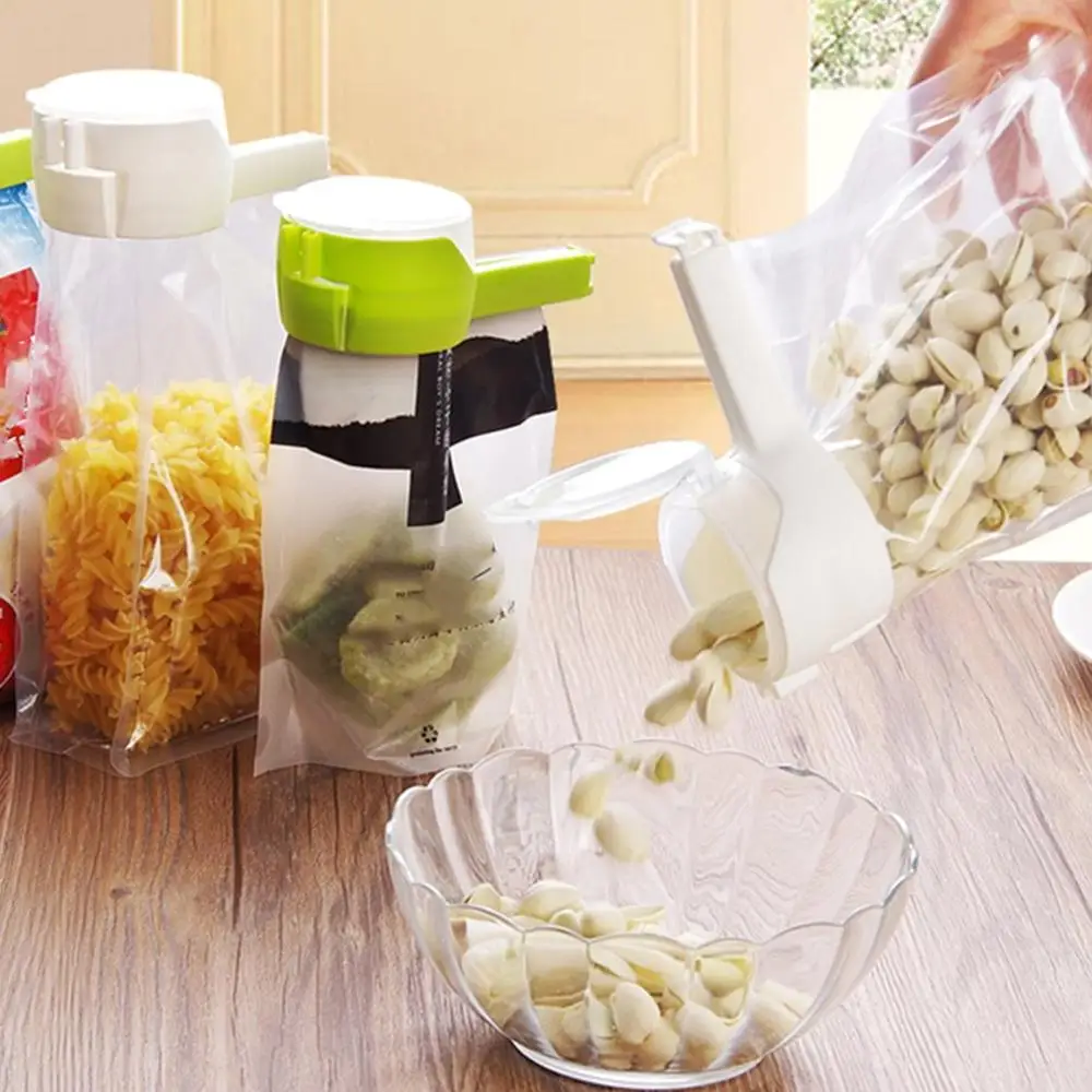 Househould хранение еды закуска уплотнение залить мешок зажимы герметик зажим пищевая сумка кухонный инструмент зажим домашняя еда закрывающийся зажим