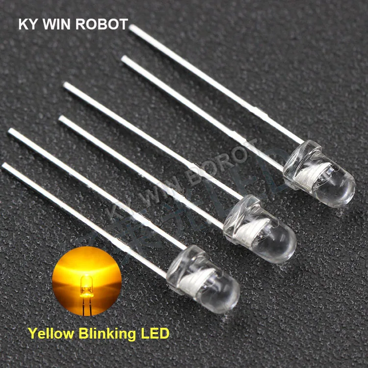 50pcs 3mm White Green Red Blue Yellow Light-Emitting-Diode Automatic Flashing LED Flash Control Blinking 3 mm LED Diode 1.5HZ
