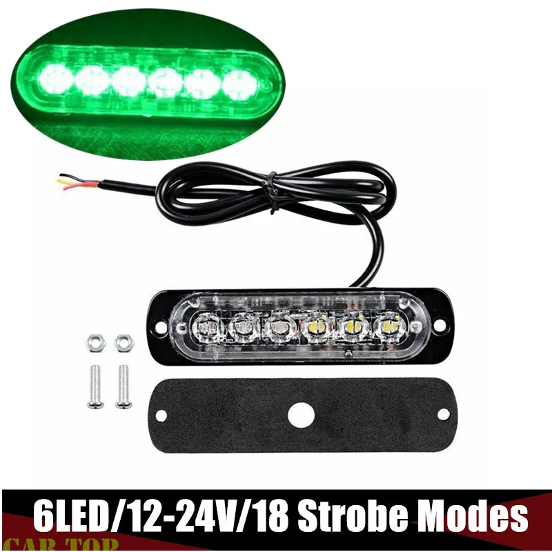 

Green 6 LED Trailer Marker Lights Strobe LED Side Marker Lamp Flashing LED Light Truck 12v Side Marker For Trucks