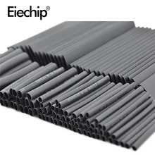 

127pcs/lot Heat Shrink Tubing 7.28m 2:1 Black Tube Car Cable Sleeving Assortment Wrap Wire Kit termoretractil Polyolefin Tubing