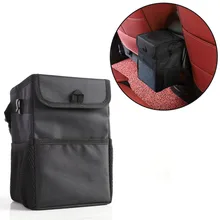 Портативный автомобильный мусорный мешок, мусорный бак, автомобильный пылезащитный чехол на заднее сиденье для хранения мусора, ящик с крышкой и карманами для хранения, Органайзер