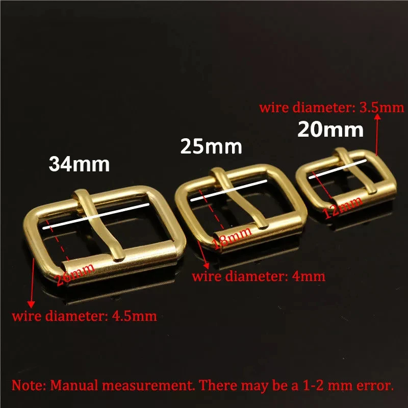 Description Picture 2 of itemBrass Metal Heel Bar Buckle End Bar Roller Buckle Rectangle Single Pin for Leather Craft Bag Belt Strap Webbing 3sizes available