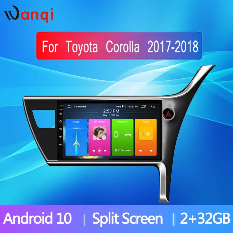 10.1inch Android 10.0 Car GPS System for Toyota Corolla 2017-2018 RHD Navigation Stereo Audio Radio Mirror Link SWC WiFi No DVD |