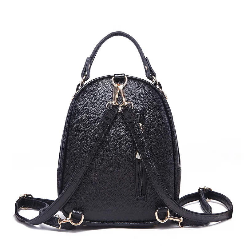 

2019 New Style Occident Fashion Genuine Leather WOMEN'S Backpack Multi-functional Triple Use Backpack Embossed Leather Mini