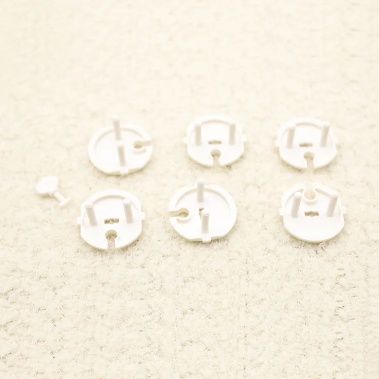 White 6 шт.+ 1 ключ Франция ЕС мощность электрическая розетка для маленьких детей Защитный защитный Защита Анти Электрический штекер Защитная крышка - Цвет: White