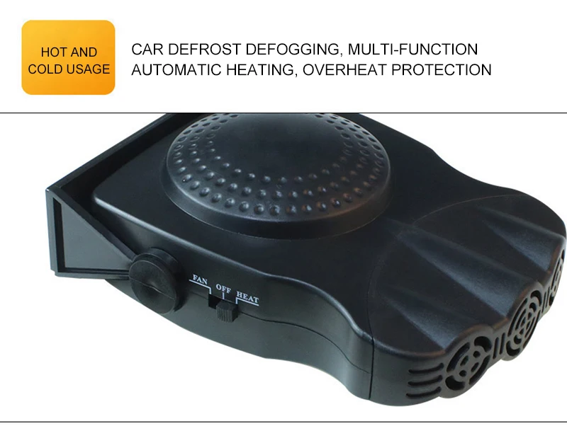 12 V/24 V Автомобильный охлаждающий вентилятор, антиобледенитель, обогреватель переносной обогреватель с регулируемым вращением