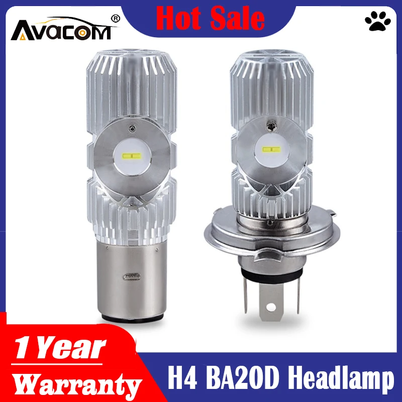 Avacom горячая распродажа 1 шт. светодиодные фары для мотоцикла HS1 H4 CSP 6500K 2400Lm 12V LED BA20D