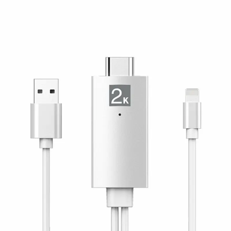 Для IPhone на Высокое разрешение hdmi Plug-and-игровой адаптер Соединительный шнур проводной экранный преобразователь