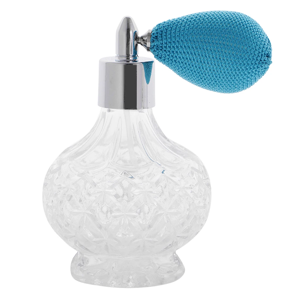 100ml Crystal Perfume Bottle w/ Short Spray Tassels Atomizer Pump Lady Gift