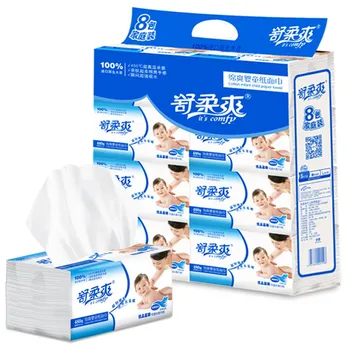 

8 Packets Toilet Paper Table Kitchen Paper Towel Multi-Fold toilet paper tissue native wood pulp Thicken toliet paper 2020