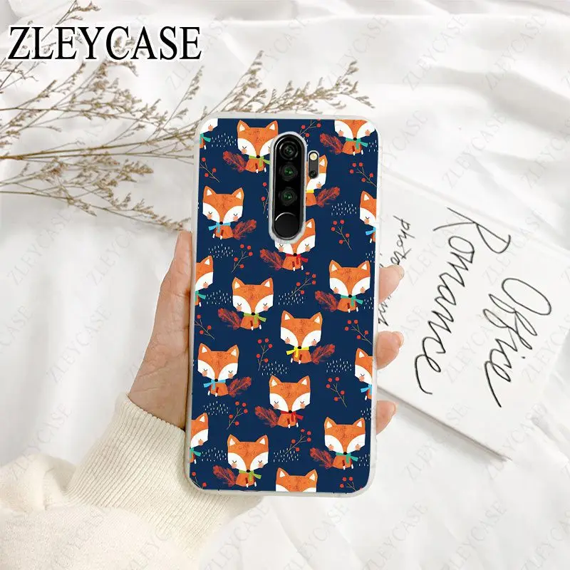 Cartoon Animals Fox Deer Hedgehog