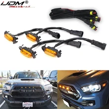 Conjuntos de montagem de grade led de estilo ijdm raptor para 2016-up toyota tacoma com grade trd pro apenas, iluminação de grade dianteira
