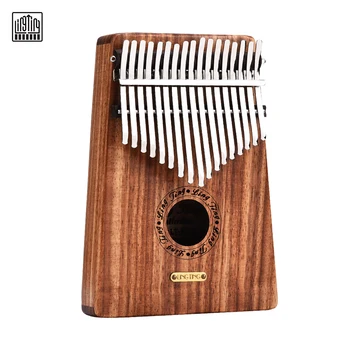 

LINGTING K17Y 17-key Portable Thumb Piano Kalimba Mbira Sandalwood Solid Wood with Storage Bag Carry Case Music Book Stickers