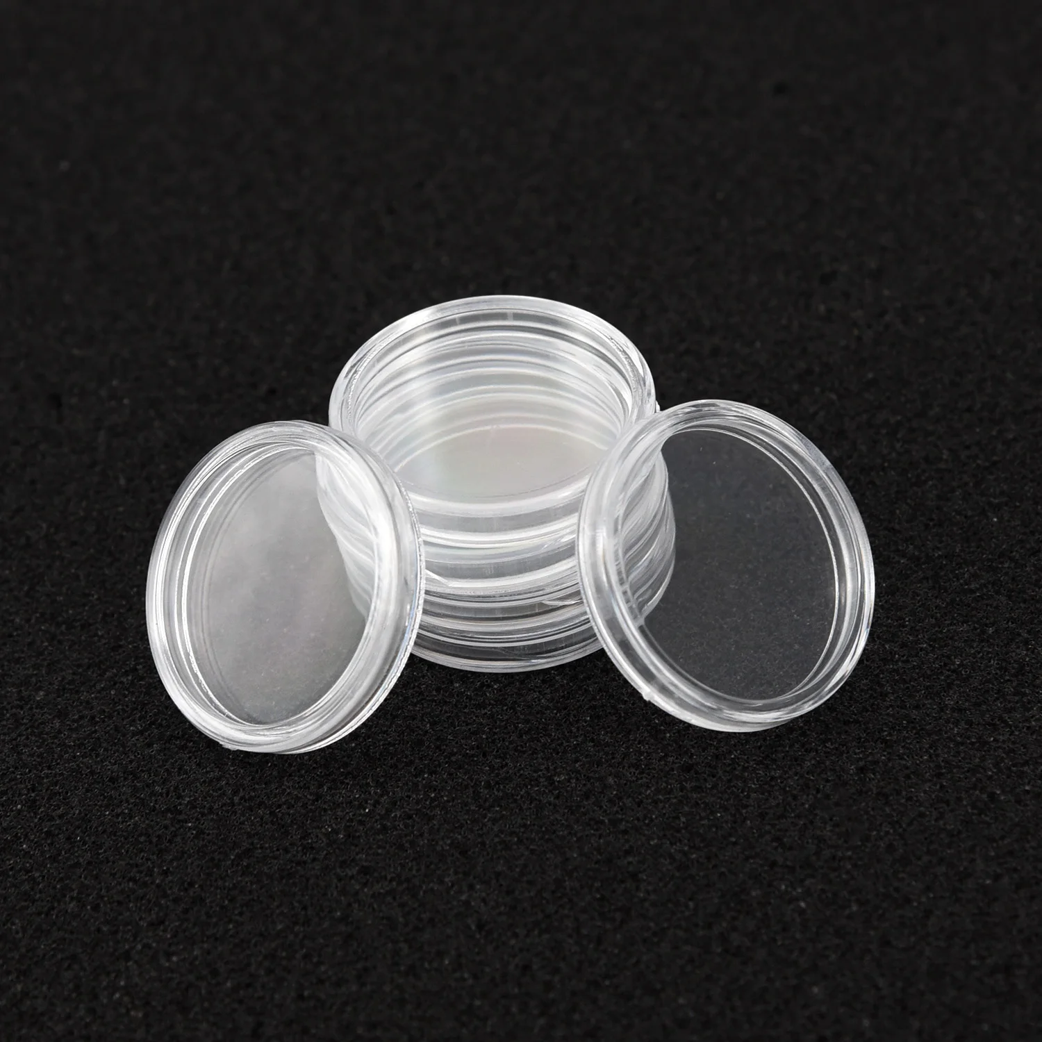 100Pcs 16/18/20/21/23/25/26/28/30mm Round Coin Holder Capsule Protector Box For Coin Collection Case Storage Box Organizer
