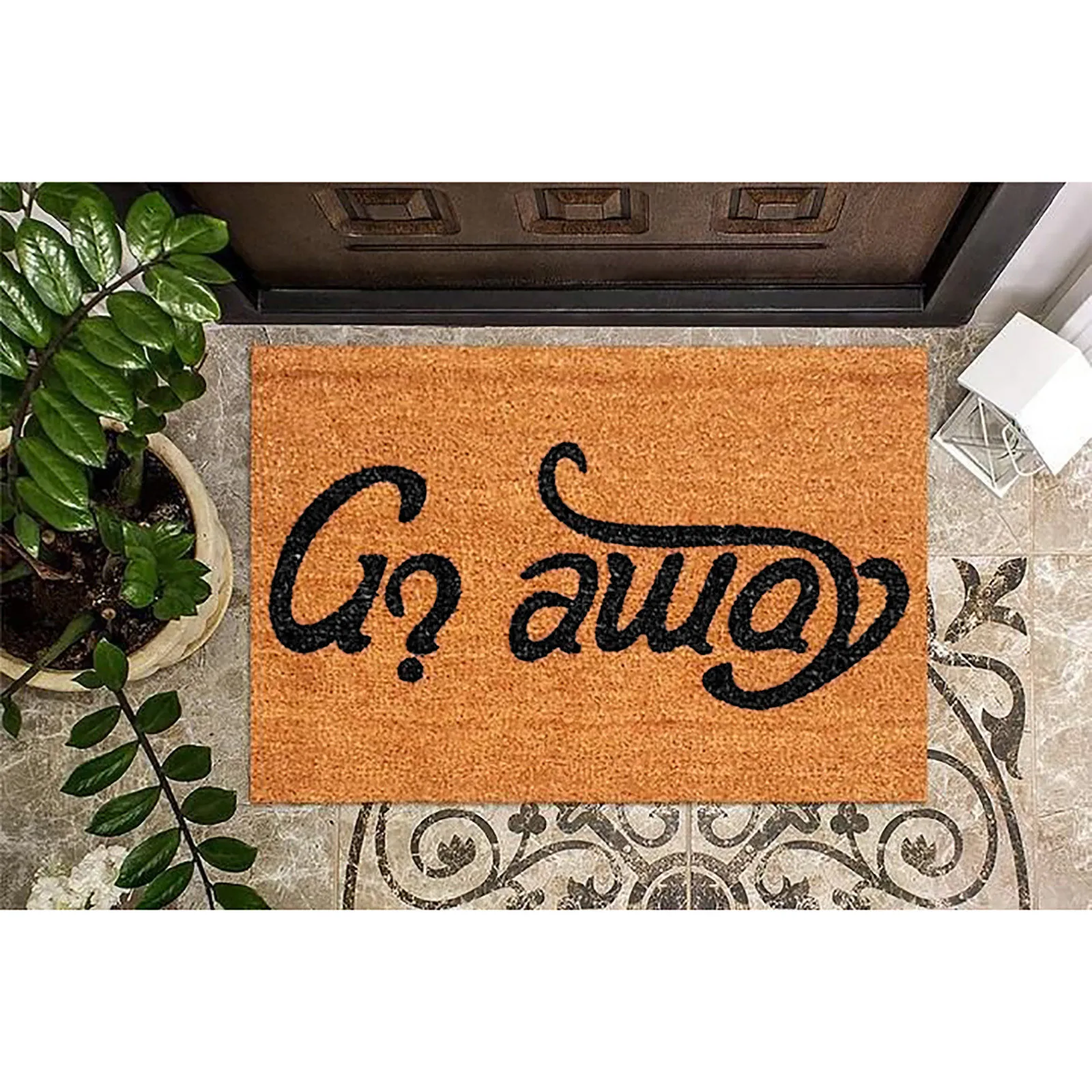 Modern Doormat Welcome-Go Away Come In Doormat Outdoor Floor Non Slip 40X60Cm Modern Area Rugs Living Room Balcony Bath Mat