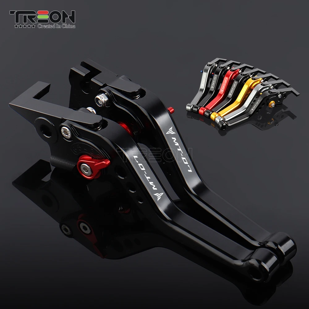 Black CNC Short Brake Clutch Levers For YAMAHA MT-07 MT 07 MT07 2014-2021
