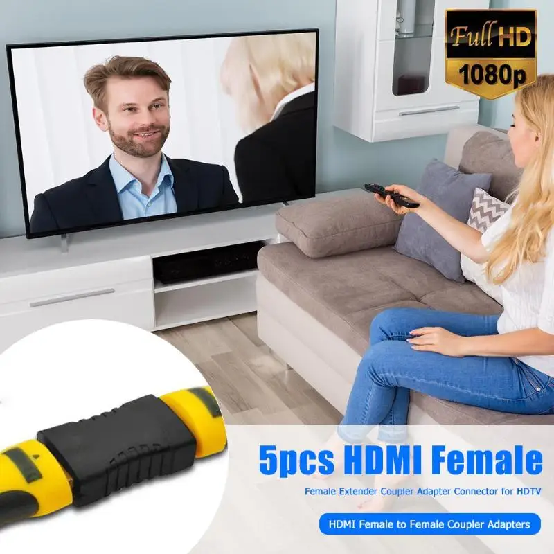 5 шт. HDMI Женский f-удлинитель соединитель адаптера для HDTV новое поступление
