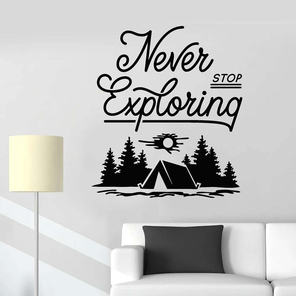 Lovely Camping Home Decor Vinyl Wall Stickers For Kids Rooms Decoration