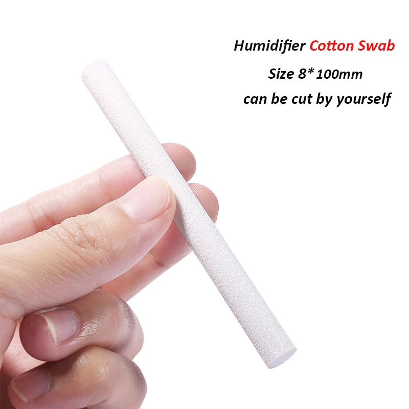 10 Pieces 8*100mm Humidifiers Filters Cotton Swab for USB Air Ultrasonic Humidifier Aroma Diffuser Replace Parts Can Be Cut