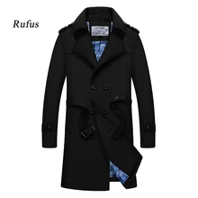 Повседневный мужской Тренч, длинная куртка, Мужская тонкая ветровка, весна-осень, длинное пальто, куртки для мужчин, зимний Тренч для мужчин