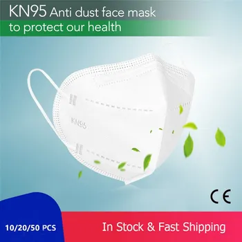 

5 Ply 10/20/50 Pcs KN95 Face Mask Dust Respirator Mouth Masks Adaptable Against Pollution Breathe Mouth Cap Mask Filter healthy
