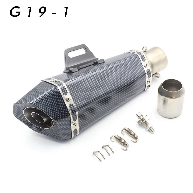 Мотоциклы Выхлопной Трубы Универсальный Akrapovic для FZ1 R6 R15 R3 ZX6R ZX10 Z900 1000 CBR1000 GSXR1000 650 K7 K8 K11 R1 Байк - Цвет: G19-1
