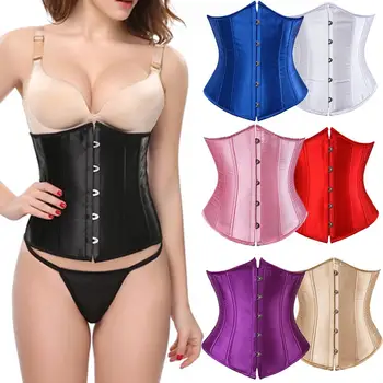 

Plus Size Women Corset Sexy Femme Brocade Corsets Satin Lace up Court Corset Waist Cinchers Slim Waist Shapewear Body Shaper