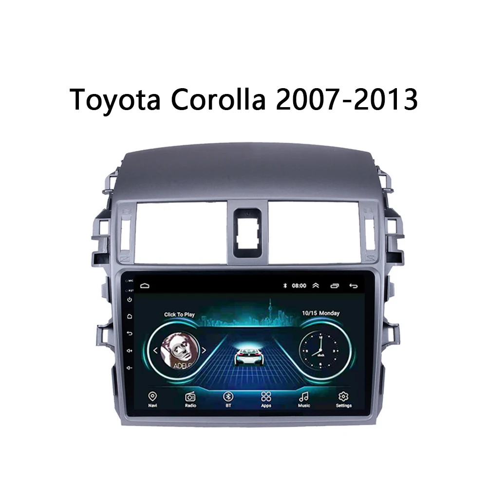 

Car Multimedia-player with audio radio full touch screen Android 8.1 9"DVD For Toyota Corolla 2007-2013