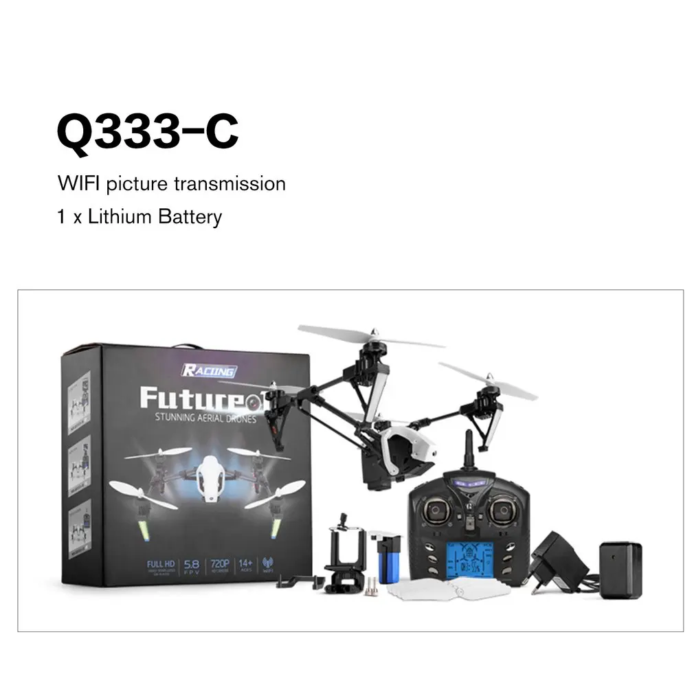 Wltoys Q333 Дрон трехступенчатая деформация воздушный четырехосный самолет в реальном времени изображение Дрон с передачей FPV RC вертолет - Цвет: Q333-C  1