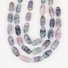 Approx 12pcs/strand,Raw Stone Bead Healing Jewelry,Oval Shape Rainbow Fluorite Stone Nugget Bead Bracelet Making EF-CT-304AMEE