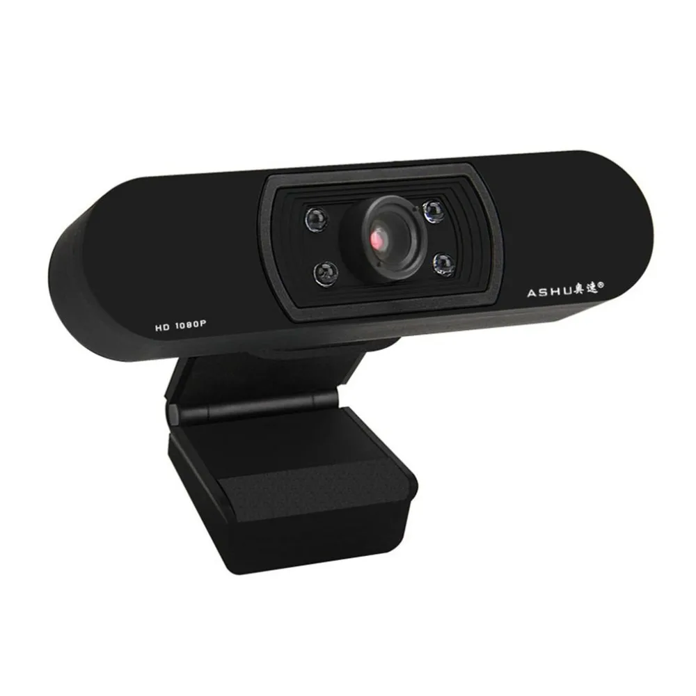 Профессиональная веб-камера 1080P USB2.0 с широкой совместимостью для компьютера, ноутбука, веб-камеры с микрофоном шумоподавления