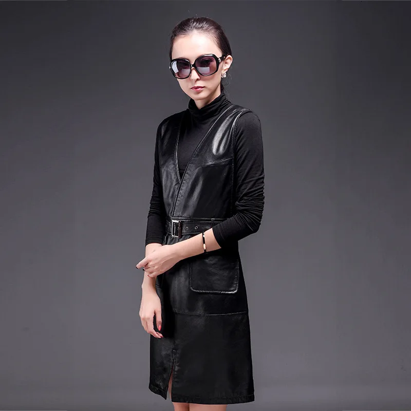 Band Jurk 2020 Nieuwe Mode Echt Leer Casual Kleding Elbise Vrouwen Vestido Kleding Voor Vrouwelijke Gewaad Femme Plus Size M-4XL Band Jurk 2020 Nieuwe Mode Echt Leer Casual Kleding Elbise Vrouwen Vestido Kleding Voor Vrouwelijke Gewaad Femme Plus Size M-4XL