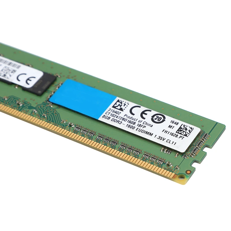 8GB ram 2RX8 1,35 V DDR3 PC3L-12800E 1600MHz 240 Pin ECC Unbuffered ram для серверной рабочей станции