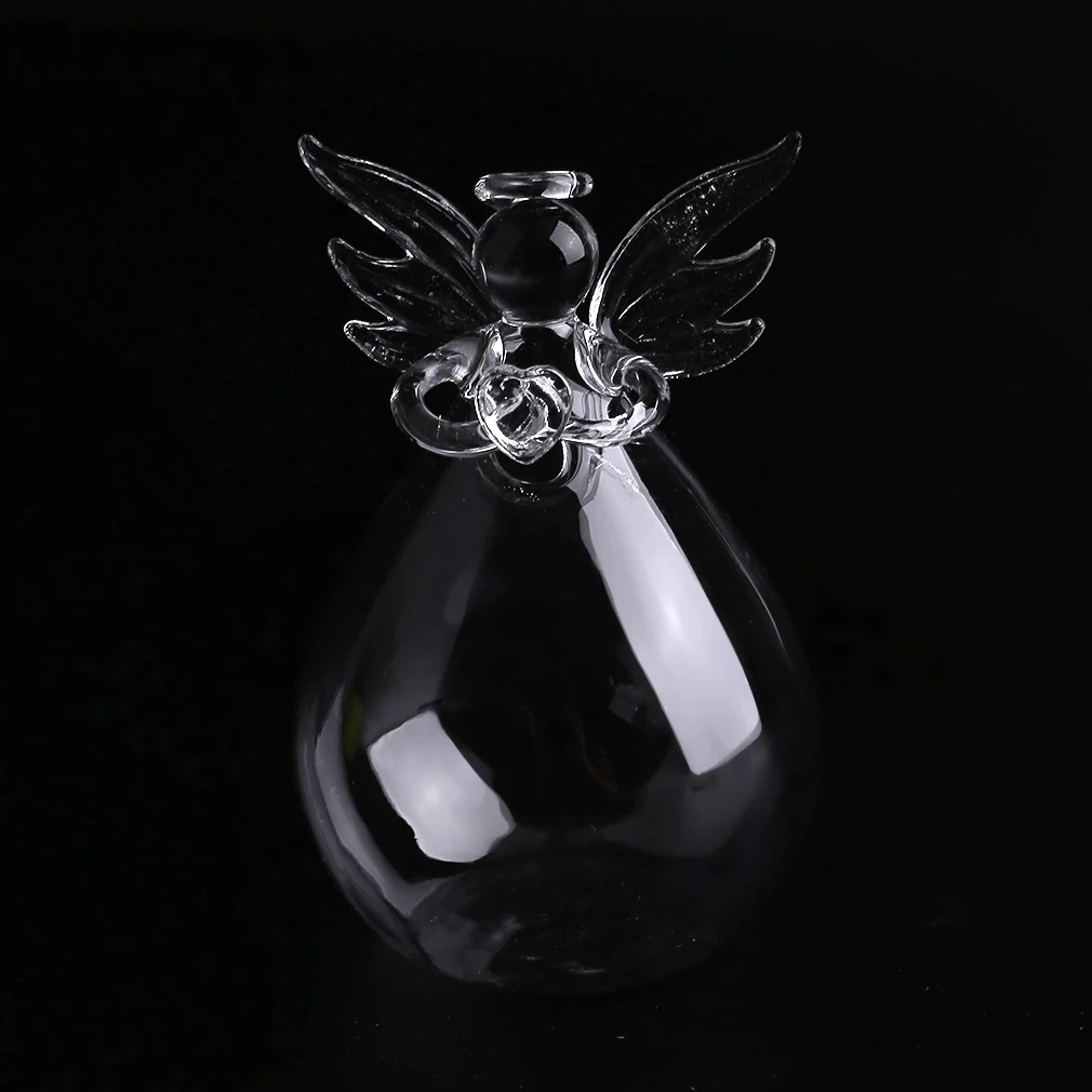 Прозрачная стеклянная ваза для украшения интерьера в форме ангела Цветочная подставка для растений ваза гидропонная технология контейнер