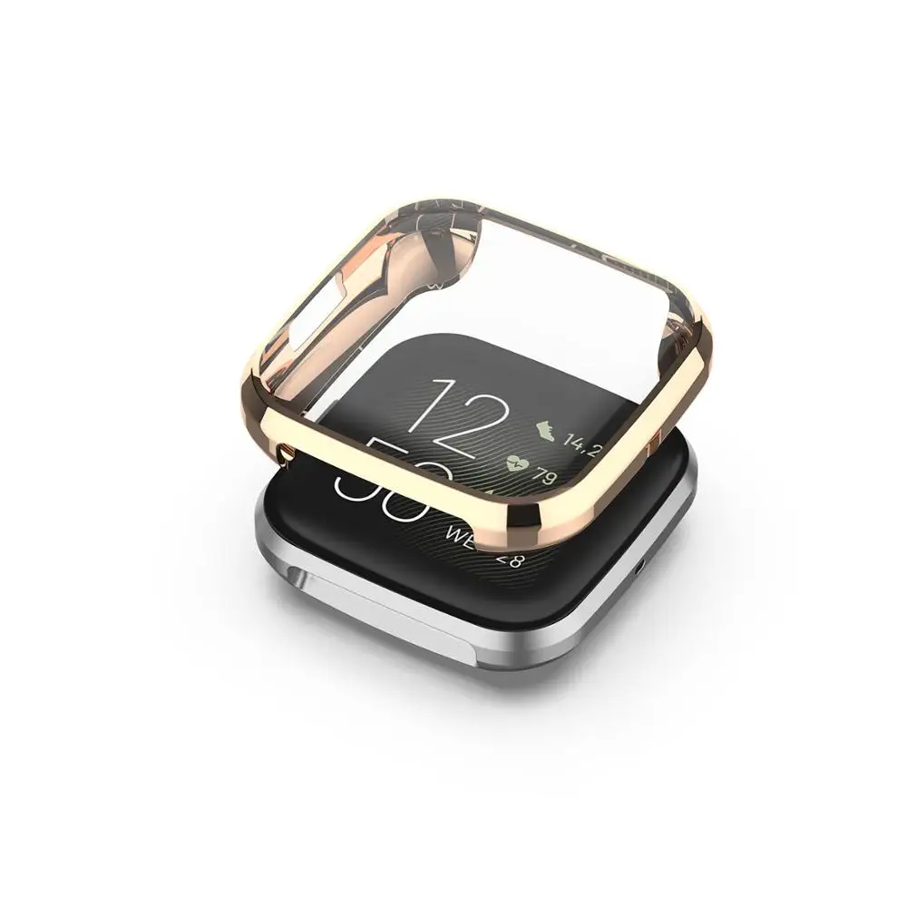 Покрытие из ТПУ Защитная оболочка для Fitbit Versa2 Смарт-часы Мягкий силиконовый чехол для Versa 2 Полный Чехол Крышка браслет аксессуары