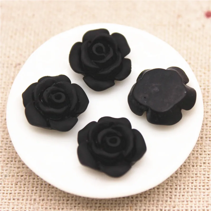 Resin Rose Flowers 50PCS Mix Colors Antique Vintage Flatback Cabochon DIY Jewelry/Craft Scrapbooking Decoration 13mm ornament crafts resin ornaments resin crafts resin crafts accessories artificial flower toys
