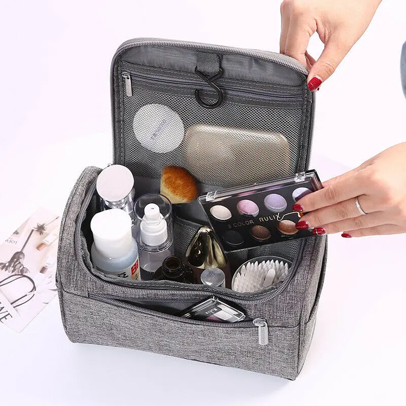 6 цветов унисекс косметичка на молнии сумка для хранения макияжа большой емкости квадратной формы органайзер для путешествий