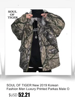 SOUL OF TIGER, корейская мода, мужские теплые парки с хлопковой подкладкой, мужские негабаритные куртки пилота, зимняя новая роскошная Повседневная Уличная одежда