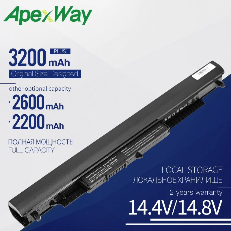 Apexway ноутбук Батарея для hp HSTNN-LB6U HSTNN-LB6V 807957-001 аккумулятор большой емкости HS03 HS04 240 245 250 G4 14-ac0XX 15-ac0XX HSTNN LB6U Тетрадь ПК