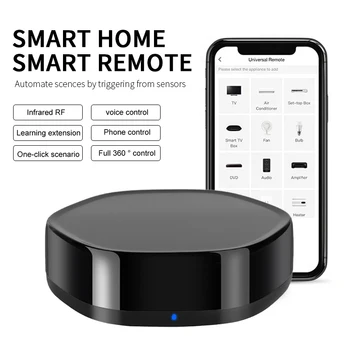 

Universal IR Smart Remote Control WiFi + 2.4GHz Infrared Home Control Hub Tuya App Works With Google Assistant Amazon Alexa